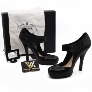 PRADA Milano 1I838B Cracle Brush 4 Luxus designer Leder High heels Pumps NP:560€