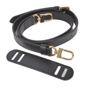 Vachetta Schulterriemen Schwarz 2,5 / 98-120 cm Leder Gold Kompatibel mit LV