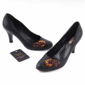 PRADA Brocat Cuir Pumps Luxus Designer Leder High Heels EU38,5 OP: 370 €
