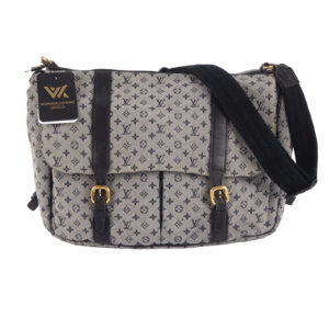LOUIS VUITTON M42350 Sac Maman GM Mini Lin Navy Jeans Denim Blau Schultertasche