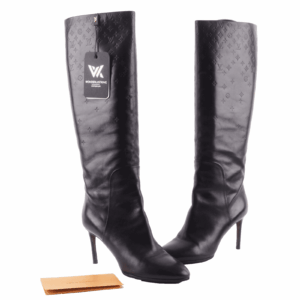 LOUIS VUITTON Monogram Leather High Luxus Designer Lederstiefel Gr.39 OP: 2400€