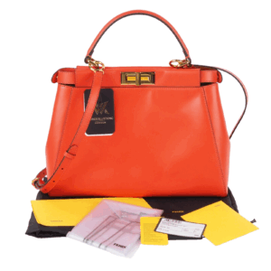 FENDI Peekaboo Calf Poppy Tobacco 8BN226 RARE Luxus Unbenutzt Fullset NP: 4400 €
