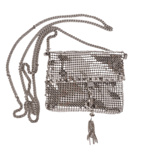 JIMMY CHOO Soft-Metallic Mesh Cardholder Mikro Tasche Luxus Designer OP: 900 €