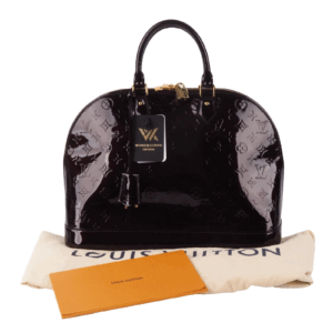 LOUIS VUITTON M93595 Alma GM Vernis Amarante Luxus Designer Handtasche OP: 1600€