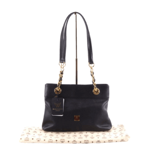 MCM München Catherine Visetos Black Luxus Designer Leder Tote OP: 650 €