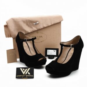 PRADA Milano 1KZ021 Camoscio Bicolore luxus Nappa Wedges Sandals OP: 650 €