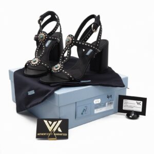 PRADA Milano 1X5681 Soft Calf Luxus designer Sandalen mit Nieten NEU OP: 890 €